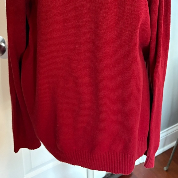 🍂🍁Merona Cotton Blend 1/4 Zip Maroon Sweater - Picture 3 of 11